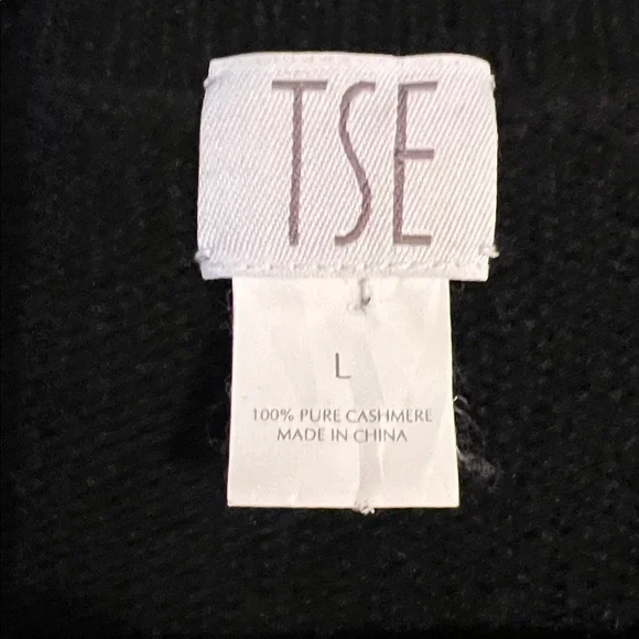 TSE Women's Classic Black V-Neck Sweater - Picture 4 of 6